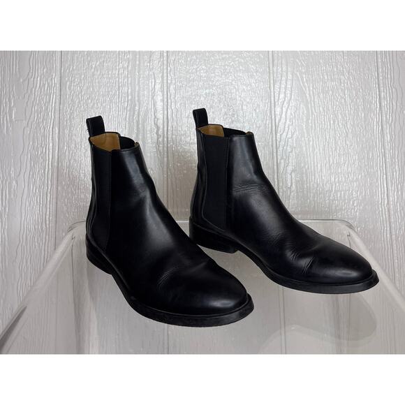 EVERLANE Black Leather Modern Chelsea Boots US 7 - Picture 3 of 11